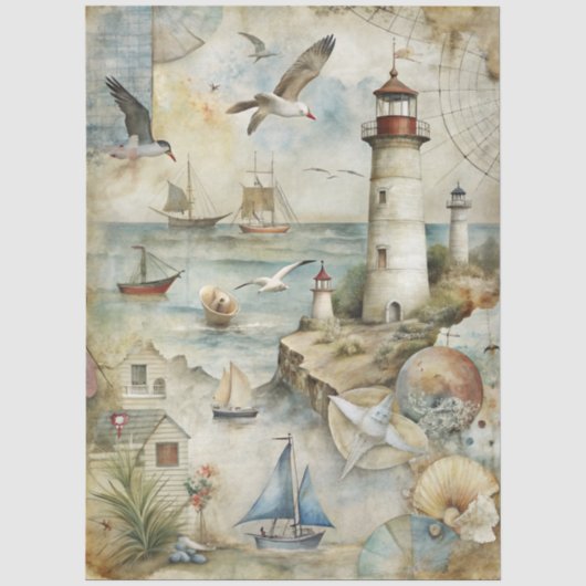 Eine Coastal Series Design 85 Seidenpapier (Vorderseite)
