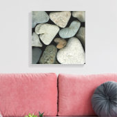 Eine Collage aus herzförmigen Steinen Leinwanddruck (Insitu (Wohnzimmer))