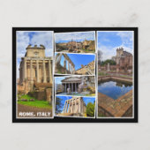 Eine Collage aus Rom, Italien Postkarte (Vorderseite)