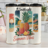 Eine Collage der Sommerbewohner Thermosbecher