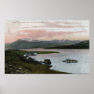 Eine Columbia River Riverboat-Szene Poster