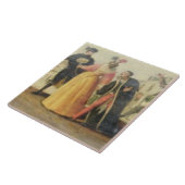 Eine Commedia- dell'arteTruppe vor einer Fliese (Seite)