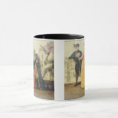 Eine Commedia- dell'arteTruppe vor einer Tasse (Zentrum)