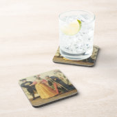 Eine Commedia- dell'arteTruppe vor einer Untersetzer (Rechte Seite)