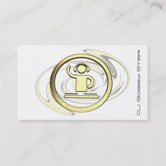 Eine coole 3D DJ Logo-Geschäftskarte Visitenkarte (Vorderseite)