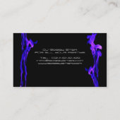 Eine coole blaue Flamme DJ-Geschäftskarte Visitenkarte (Rückseite)