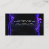 Eine coole blaue Flamme DJ und Visitenkarte (Rückseite)