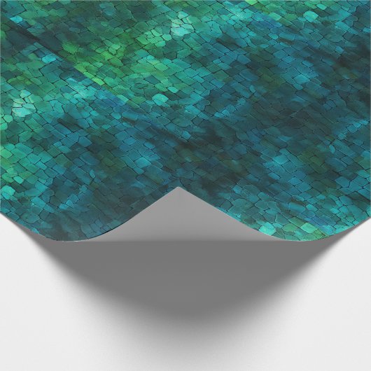 eine coole blaue und grüne Textur Geschenkpapier (Ecke)
