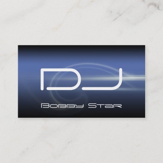 Eine coole Blaulaser-Geschäftskarte DJ moderne Visitenkarte (Vorderseite)
