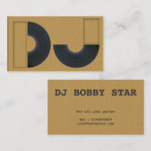 Eine coole carboard DJ-Geschäftskarte Visitenkarte (Vorne/Hinten)
