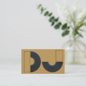 Eine coole carboard DJ-Geschäftskarte Visitenkarte (Stehend Vorderseite)