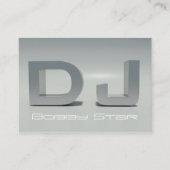 Eine coole DJ-Initialengeschäftskarte Visitenkarte (Vorderseite)