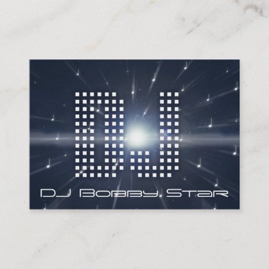 Eine coole DJ spacewarp Geschäftskarte Visitenkarte (Vorderseite)