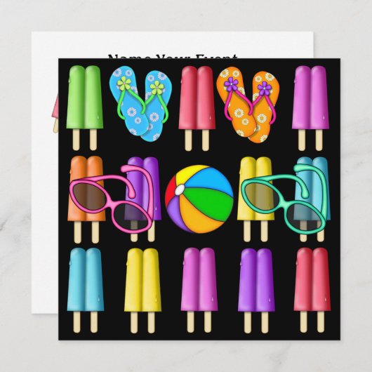 Eine COOLE Einladung (Vorne/Hinten)