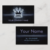 Eine coole glühende Kronenraum-Geschäftskarte Visitenkarte (Vorne/Hinten)