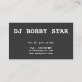 Eine coole Grau DJ-Schädel-Liebe Visitenkarte (Rückseite)