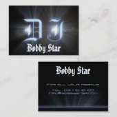 Eine coole Initialen-Geschäftskarte ligt Laser DJ Visitenkarte (Vorne/Hinten)