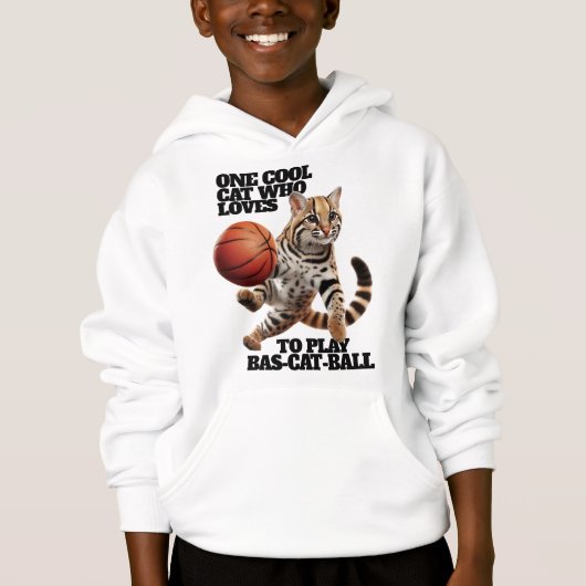 Eine Coole Katze, die Lieben hat, Bas-Cat-Ball zu Hoodie (Vorderseite)