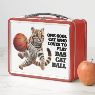 Eine Coole Katze, die Lieben hat, Bas-Cat-Ball zu Metall Brotdose