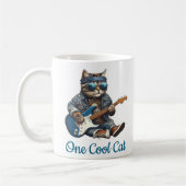 Eine Coole Katze Gitarre spielen Kaffeetasse (Links)