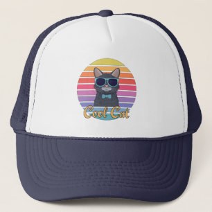 Eine coole Katze Truckerkappe