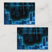 Eine coole Laser-Geschäftskarte DJ blaue Visitenkarte (Vorne/Hinten)