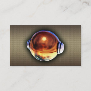 Eine coole Logo-Geschäftskarte des Gold 3D DJ Visitenkarte