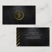 Eine coole Mattschwarzes und Golddj-Geschäftskarte Visitenkarte (Vorne/Hinten)