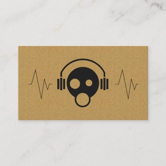 Eine coole Pappe-DJ-Ikonengeschäftskarte Visitenkarte (Vorderseite)