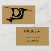 Eine coole Pappe-DJ-Initialengeschäftskarte Visitenkarte (Vorne/Hinten)