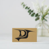 Eine coole Pappe-DJ-Initialengeschäftskarte Visitenkarte (Stehend Vorderseite)