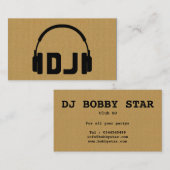 Eine coole Pappe-DJ-Kopfhörerikonen-Geschäftskarte Visitenkarte (Vorne/Hinten)