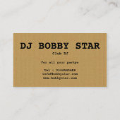 Eine coole Pappe-DJ-Kopfhörerikonen-Geschäftskarte Visitenkarte (Rückseite)