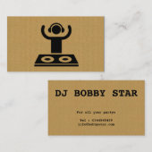 Eine coole Pappe-DJ-Logogeschäftskarte Visitenkarte (Vorne/Hinten)
