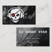 Eine coole Pappe-DJ-Schädelikonen-Geschäftskarte Visitenkarte (Vorne/Hinten)