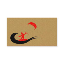 Eine coole Pappekitesurf Geschäftskarte