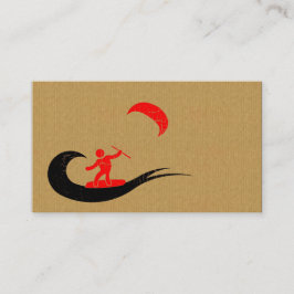 Eine coole Pappekitesurf Geschäftskarte Visitenkarte