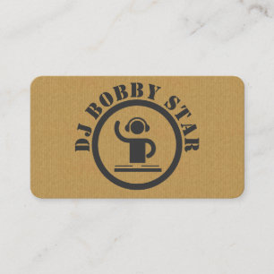 Eine coole Papperunde DJ-Ikonengeschäftskarte Visitenkarte