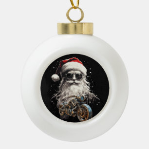 EINE COOLE REISE NACH SANTA KERAMIK Kugel-Ornament