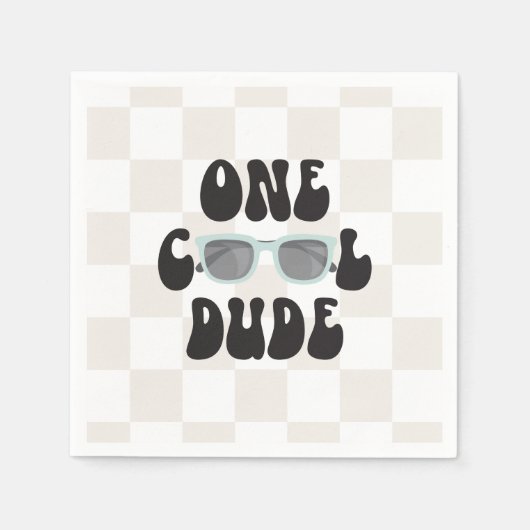 Eine Coole Typ Sonnenbrille 1. Geburtstag Serviette (Vorderseite)