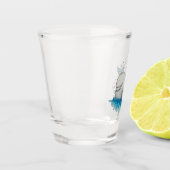 Eine coole und mit Lachen gefüllte Wal-Tasse Schnapsglas (Links)