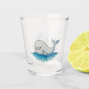 Eine coole und mit Lachen gefüllte Wal-Tasse Schnapsglas
