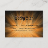 Eine cooles DJ-Goldorange Laser ligt Visitenkarte (Rückseite)