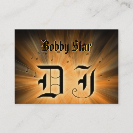 Eine cooles DJ-Goldorange Laser ligt Visitenkarte (Vorderseite)