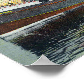 Eine coos Bay Shipping Szene am Dock Poster (Ecke)