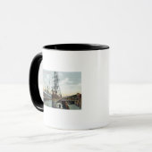 Eine coos Bay Shipping Szene am Dock Tasse (Vorderseite Links)