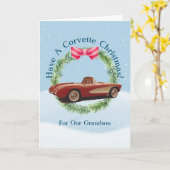 Eine Corvette Weihnachts-Faltkarte Karte (Gelbe Blume)