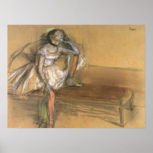 Eine Coryphee ruhend von Edgar Degas, Vintage-Ball Poster