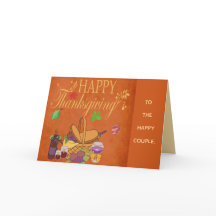 EINE COUPLE-ERNTEDANK-KARTE