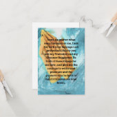 Eine "Courage & Protection Prayer Flat Grußkarte" Karte (Vorderseite/Rückseite Beispiel)